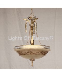 50065-3 European Alabaster Bowl Pendant Light