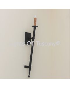 5911-1 Contemporary Wrought Iron Wall Torch