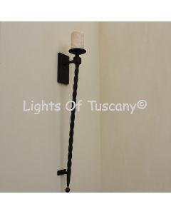 Spanish Torch Wrought Iron Wall Sconce