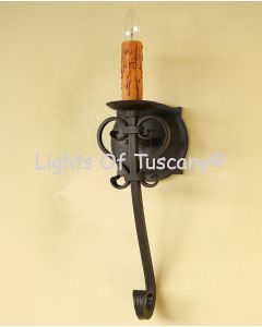 5077-1 Spanish Style Wrought Iron Wall Sconce