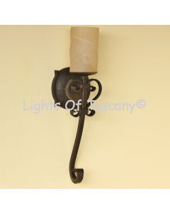 5078-1 Spanish Style Wrought Iron Wall Sconce