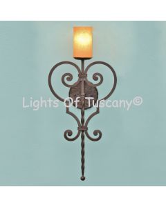 Wrought iron wall sconces hand forged/ Spanish Revival wall sconce