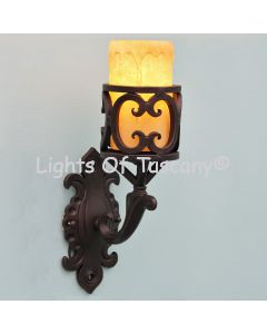 Spanish Revival wall sconce Gothic Wrought Iron