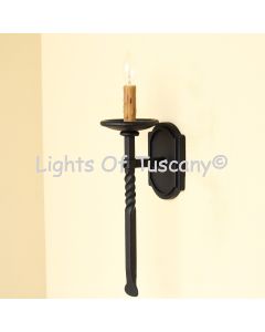 5127-1 Rustic Style Wrought Iron Wall Sconce