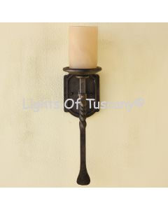 Contemporary / modern iron wall sconce torch light