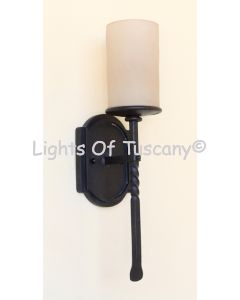 5129-1GLS Spanish Contemporary Indoor Iron Wall Sconce