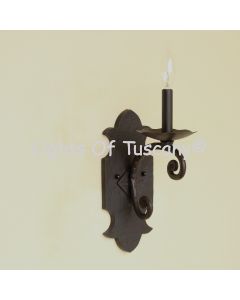 5132-1 Spanish Rustic Style Wrought Iron Wall Light Sconce