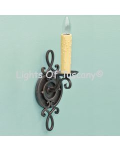 5135-1 Tuscan Wall Wrought Iron Wall Sconce