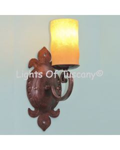 Wrought iron wall sconces hand forged/ Tuscan wall sconce 