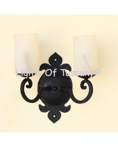 5141-2GLS Spanish Mediterranean Style Double Wall Sconce Light