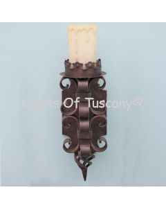 Wrought iron wall sconces hand forged/ Spanish Revival wall sconce 