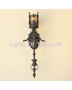 5153-1 Gothic Revival Style Indoor Iron Wall Torch Light