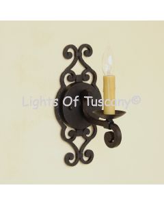 5167-1 Spanish Revival Style Iron Wall Sconce Light