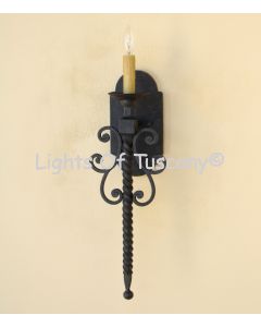 5185-1 Spanish Gothic Revival Style Wrought Iron Wall Sconce