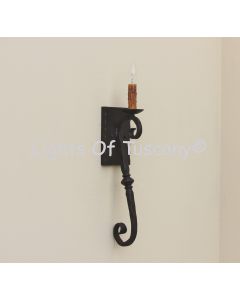 Rustic Spanish/Mediterranean Style Wrought Iron Wall Sconce