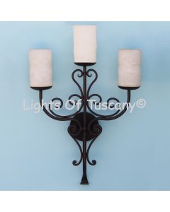 Wrought iron wall sconces hand forged/ Spanish Revival / Spanish colonial wall sconce 