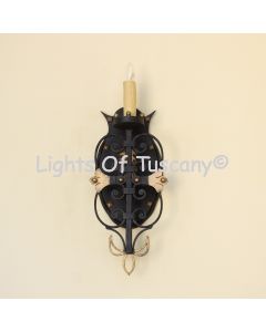 Gothic Revival Style Wrought Iron Wall Sconce,