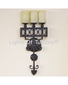 Spanish Revival / Spanish colonial wall wrought iron mediterranean sconce