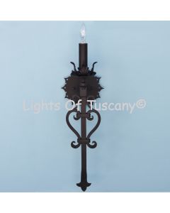 Wrought iron wall sconces hand forged/ Tuscan wall sconce 