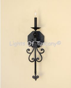 5203-1 Tuscan Style Wrought Iron Wall Sconce