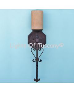 Wrought iron wall sconces hand forged/ Spanish Revival / Spanish colonial wall sconce 