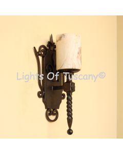 5231-1ONX Gothic Style Wrought Iron Wall Sconce