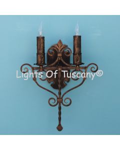 Tuscan wall sconce, double wall sconce, Spanish Style Wall Sconce, Double Wall Light, Wall Light, Antique Wall Sconce, Indoor Wall Light