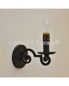 Tuscan wall sconce/wrought iron
