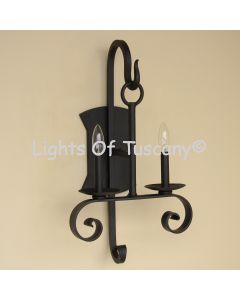 5320-2 Rustic Transitional Style Double Candelabra Light Wall Sconce