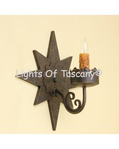5336-1 Contemporary Star Iron Wall Light