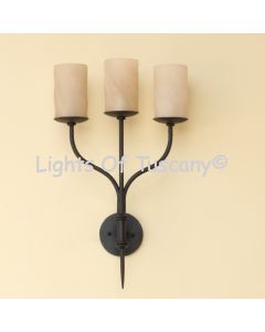 modern wrought iron wall sconce

3 light wall sconce

three light candle sconce

candelabra wall sconce

modern Spanish Revival lighting

Spanish Revival wall sconce

Mediterranean wall sconce

Tuscan style wall sconce

Old World iron wall