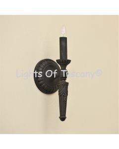5355-1 Spanish Cast Brass Torch Wall Light
