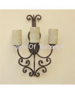 5376-3 Tuscan Style Wrought Iron Wall Light
