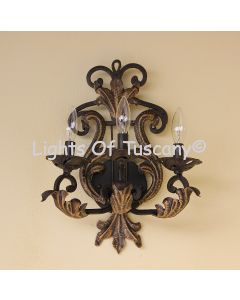 5384-3 Vintage Tuscan Style Iron Wall Sconce