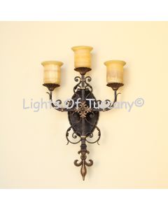 5385-3 Tuscan Style Wrought Iron Wall Light Sconce