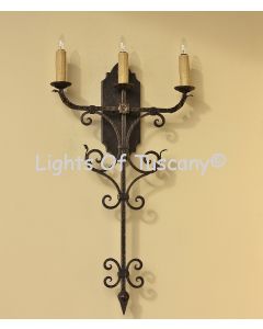 5386-3 Tuscan Wrought Iron Wall Sconce