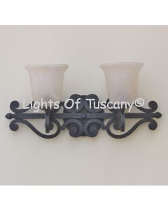 5512-2 Tuscan/Mediterranean Style Wrought Iron Bathroom Vanity Bar Light