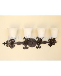 5543-4ONX Spanish Indoor Iron Bathroom Vanity Light
