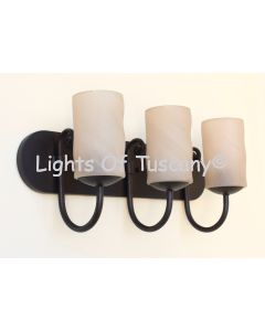 5552-3 Rustic Contemporary Bathroom Iron Vanity Light