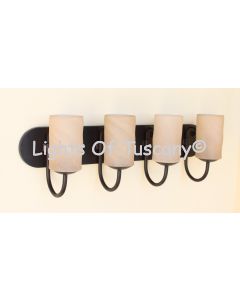 5554-4 Contemporary Rustic Bathroom Iron Vanity Light