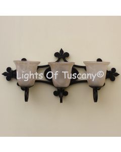 5571-3 Spanish Wrought Iron Vanity Bath Bar Light