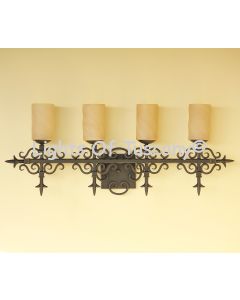 5583-4 Tuscan Style Wrought Iron Bathroom Vanity Light 