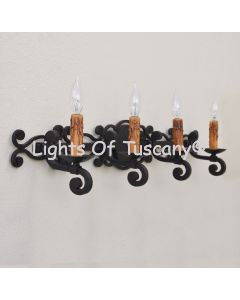 Spanish-Tuscan Bathroom Vanity Lighting fixture