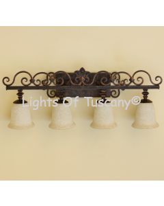Mediterranean Style bathroom bar light
