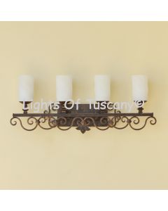 Mediterranean style bathroom bar light