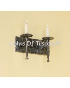 Spanish Contemporary Style Iron Wall Bathroom Vanity 2 Light Bathroom Light Mediterranean Spanish Light