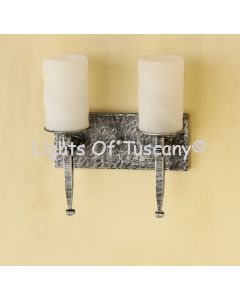 Spanish Contemporary Style Iron Wall Bathroom Vanity 2 Light 