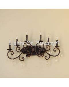 5712-6 Tuscan Style Wrought Iron Wall Sconce