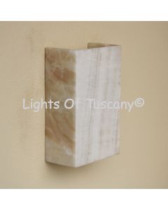 5810-1 Real Onyx Stone Architectural Indoor Wall Sconce 