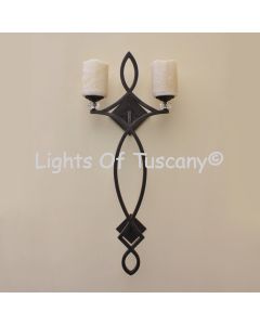Contemporary Spanish Wrought Iron Wall Sconce / Lamp